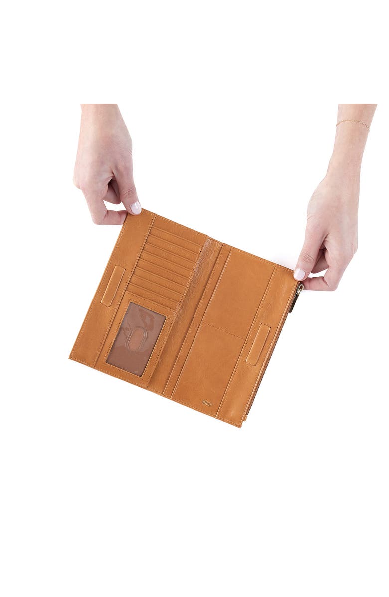 HOBO Large Jill Leather Bifold Wallet, Alternate, color, Natural
