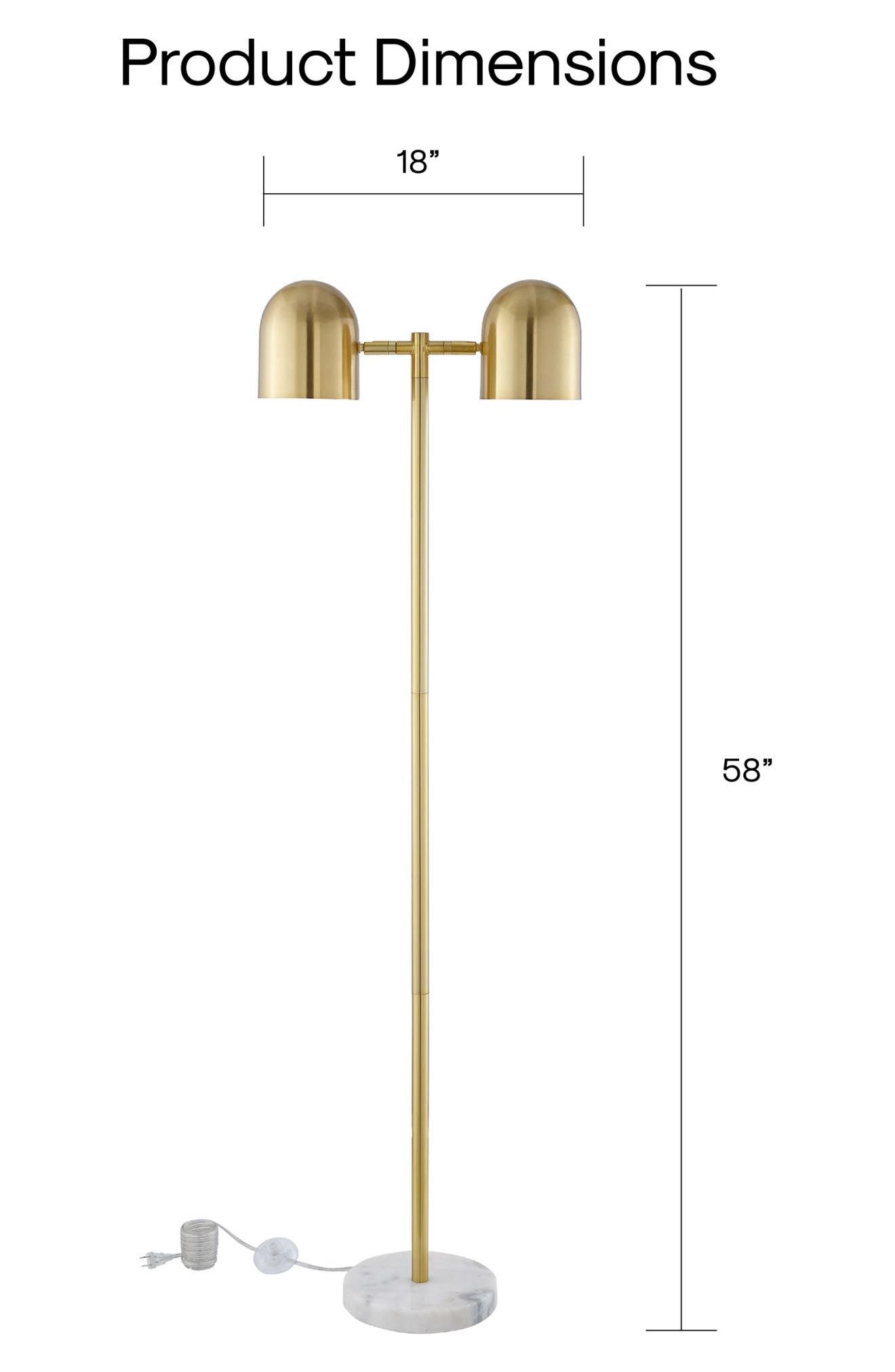 INSPIRED HOME Double Shade Floor Lamp | Nordstromrack