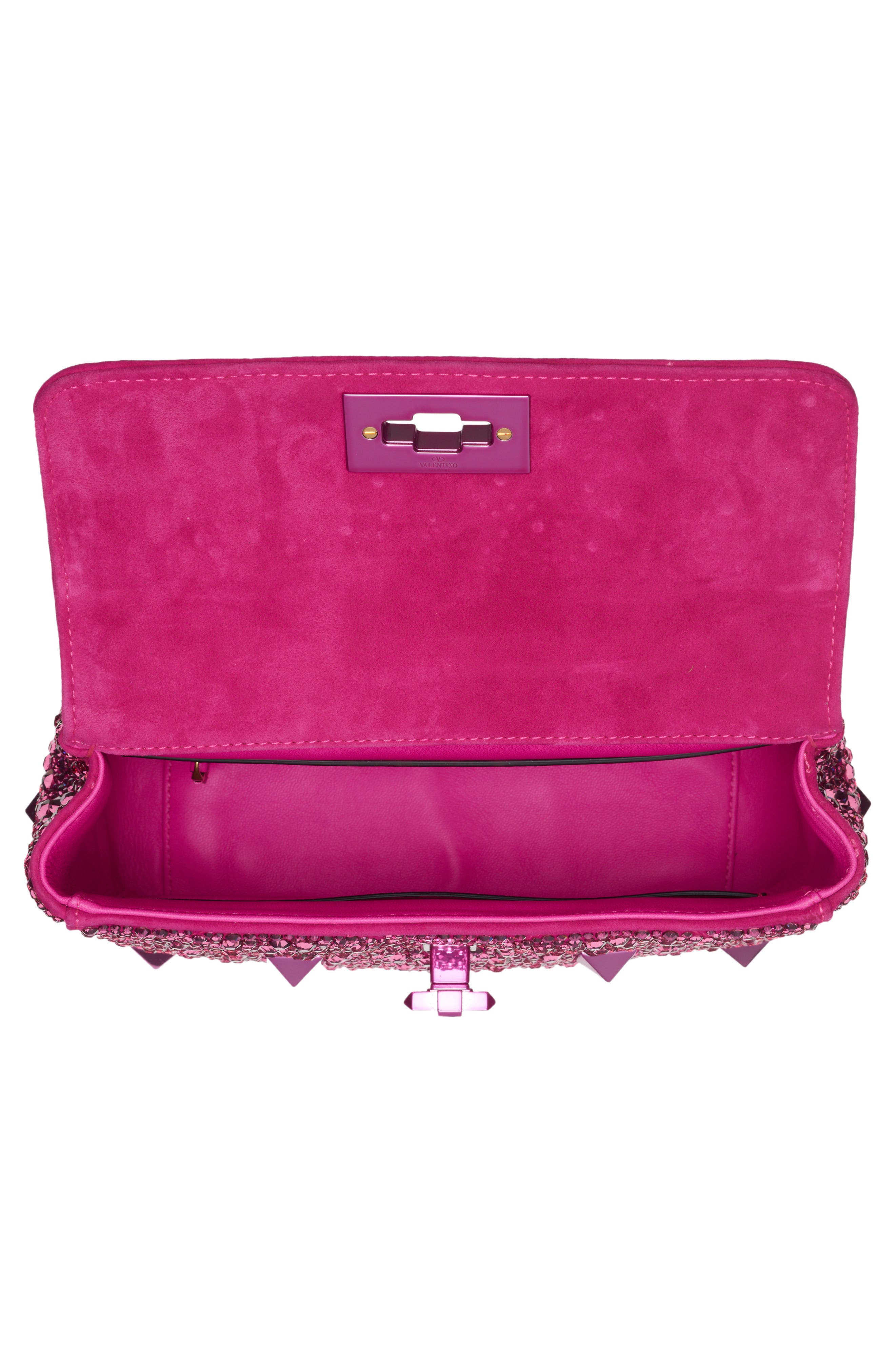 Medium Roman Stud Matelassé Leather Shoulder Bag, Alternate, color, ROSE/ PINK
