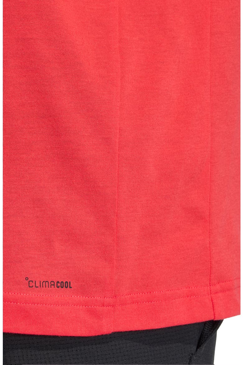 Climacool Workout Essentials Base T-Shirt, Alternate, color, PURE RUBY