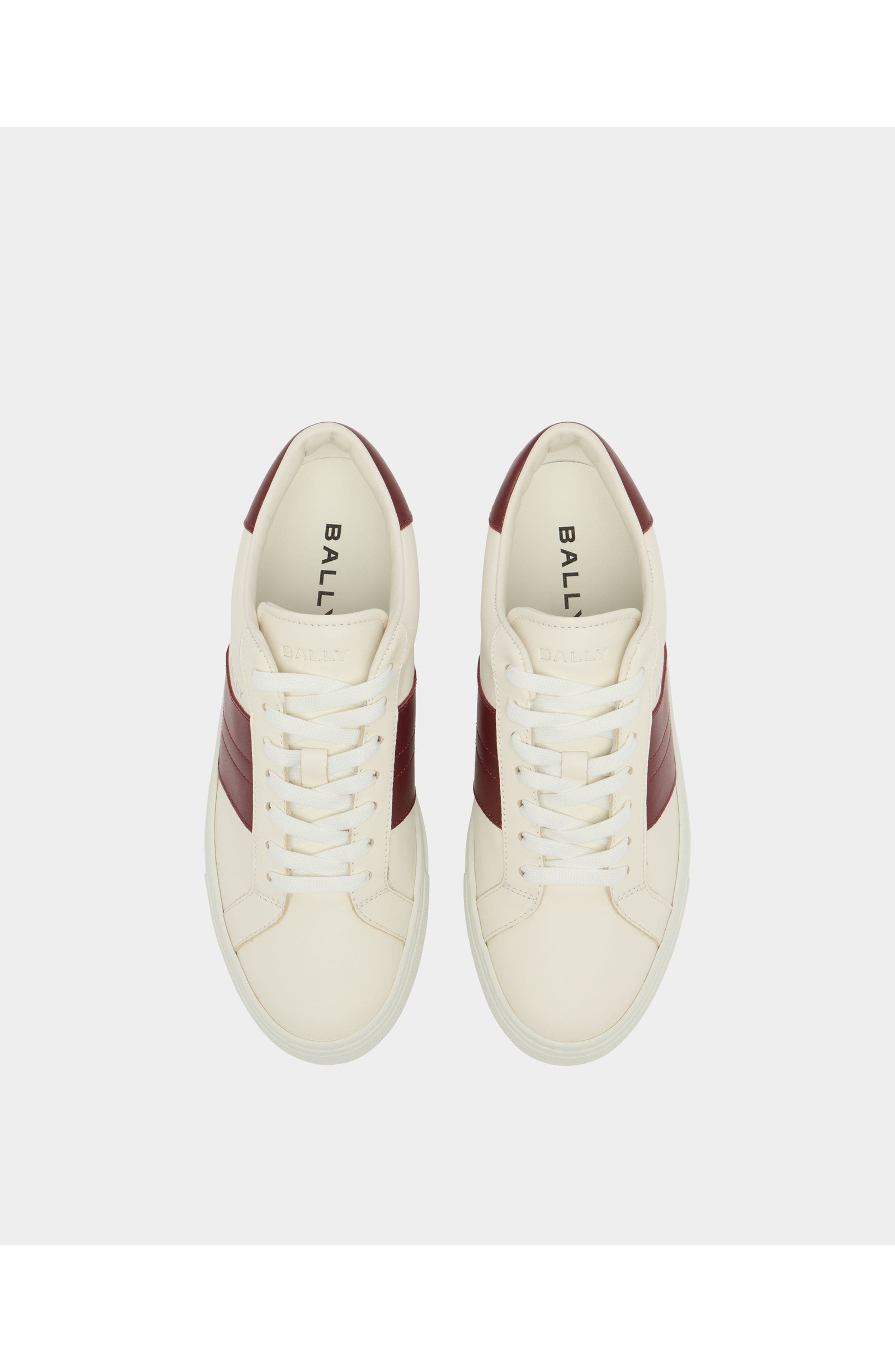 Bally Hedon Sneaker in Leather, Alternate, color, White
