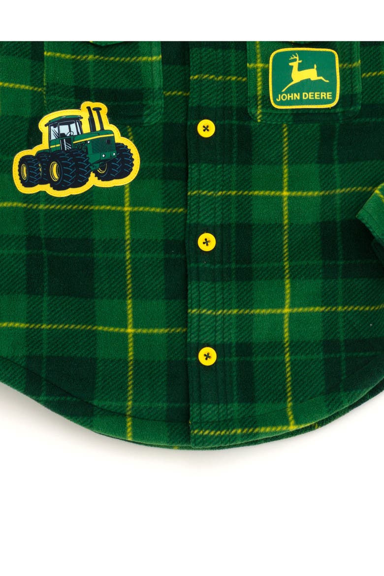 Fleece Lined Shacket, Alternate, color, Green Yellow Plaid