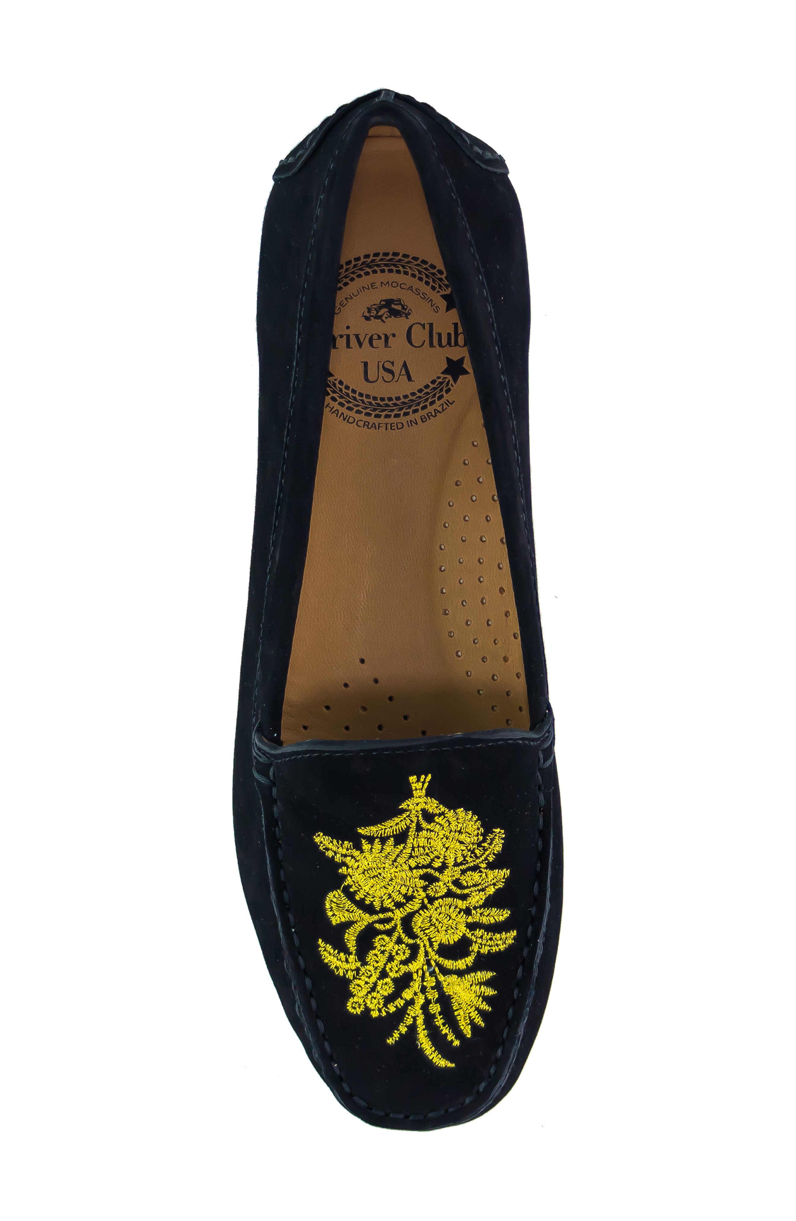 DRIVER CLUB USA Nashville Embroidered Driving Loafer, Alternate, color, 