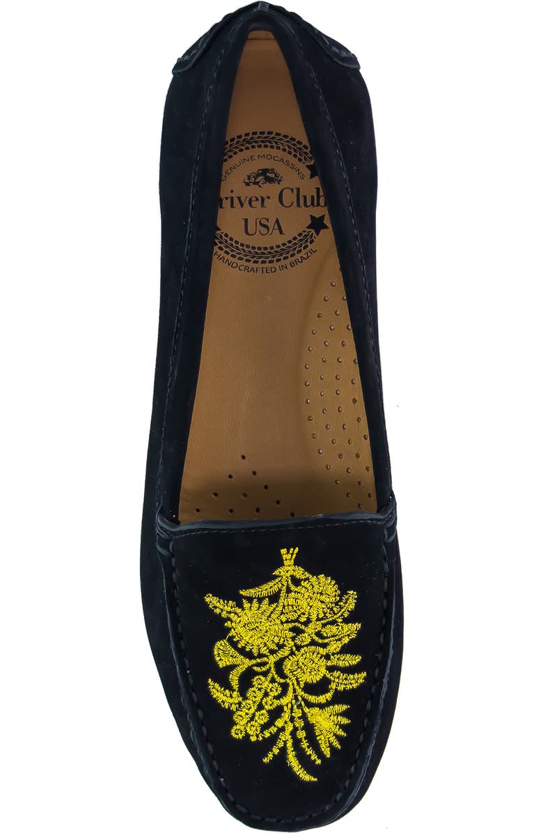 DRIVER CLUB USA Nashville Embroidered Driving Loafer, Alternate, color,