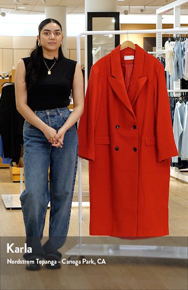 ASOS DESIGN Curve Twill Longline Coat (Women) | Nordstromrack