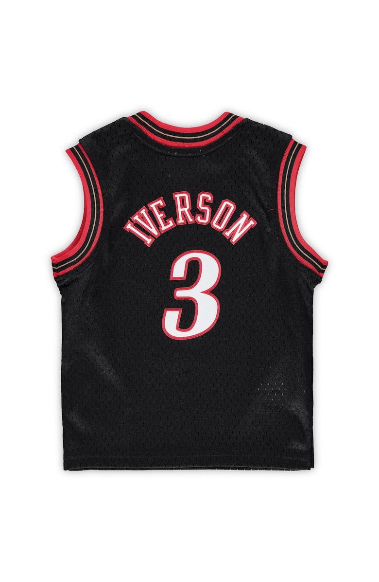 Mitchell & Ness Infant Mitchell & Ness Allen Iverson Black Philadelphia 76ers 2000/01 Hardwood Classics Retired Player Jersey, Alternate, color, Black