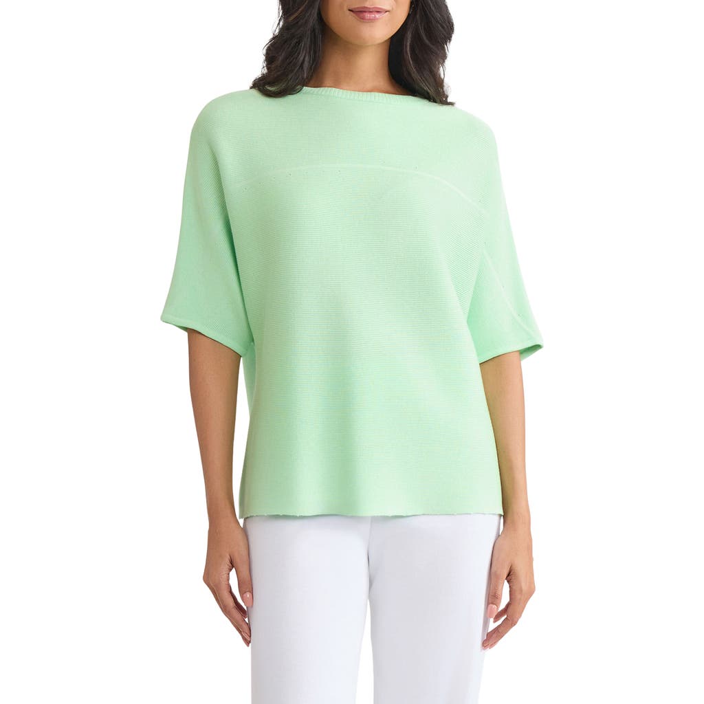 Misook Dolman Sleeve Knit Tunic In Green