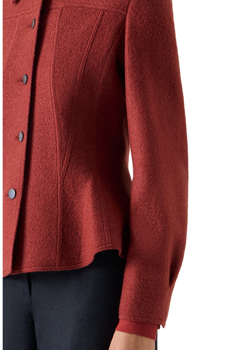 Flared Boiled Wool Jacket, Alternate, color, COPPER
