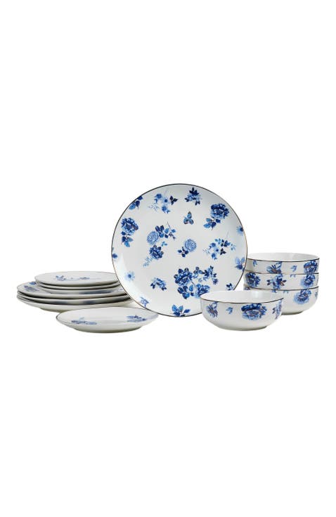 Viola Porcelain 12-Piece Dinnerware Set