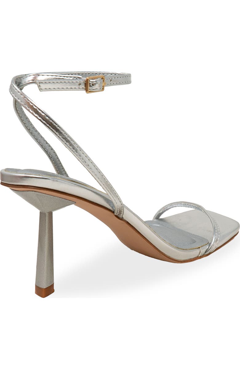 CHASE AND CHLOE Richie Ankle Strap Sandal, Alternate, color, Silver Metallic