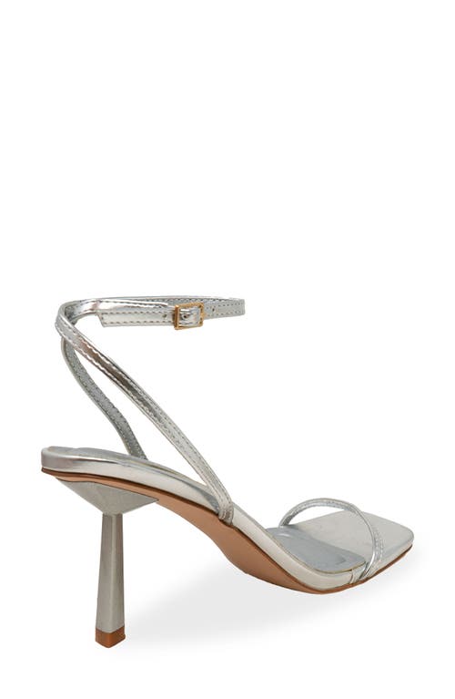 Chase & Chloe Chase And Chloe Richie Ankle Strap Sandal In Silver