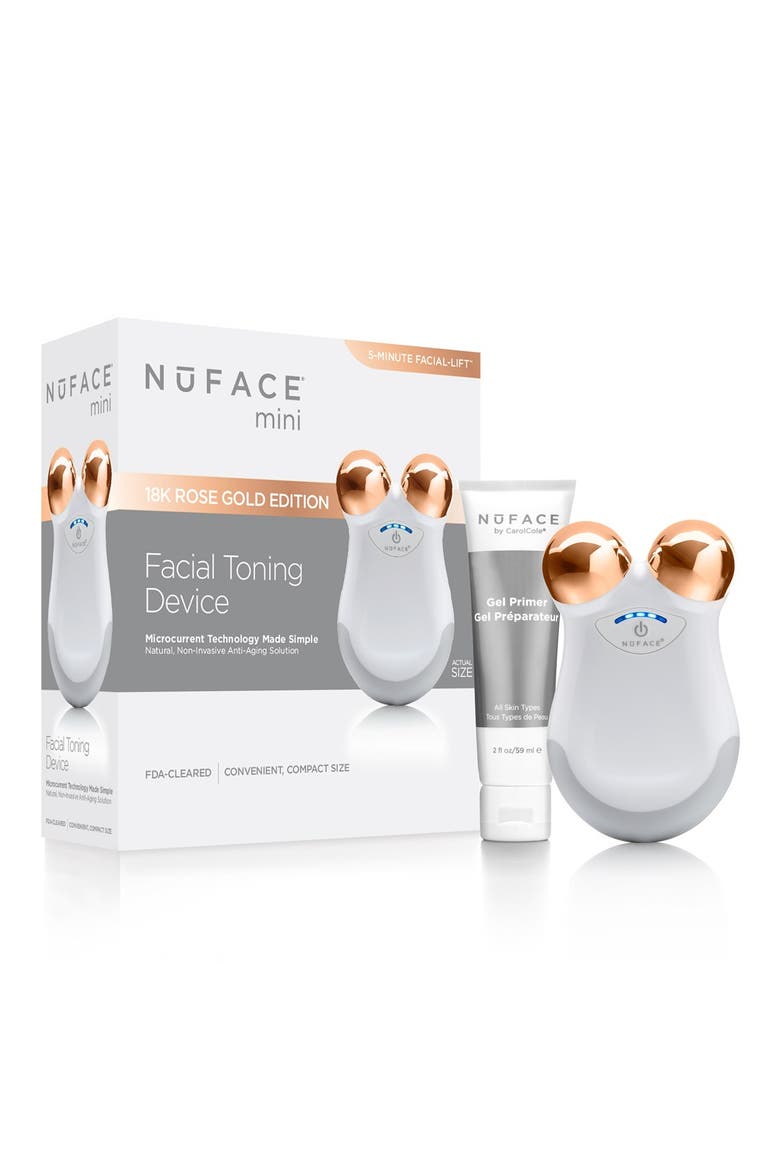 mini Facial Toning Device in White Rose (Limited Edition), Alternate, color, NO COLOR