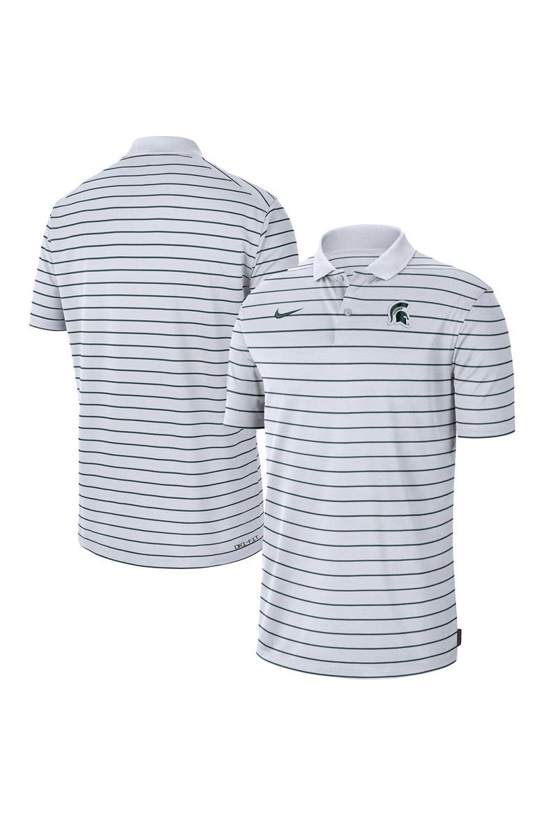 Men's Nike White Michigan State Spartans Icon Victory Coaches 2023 Early Season Performance Polo, Main, color, White