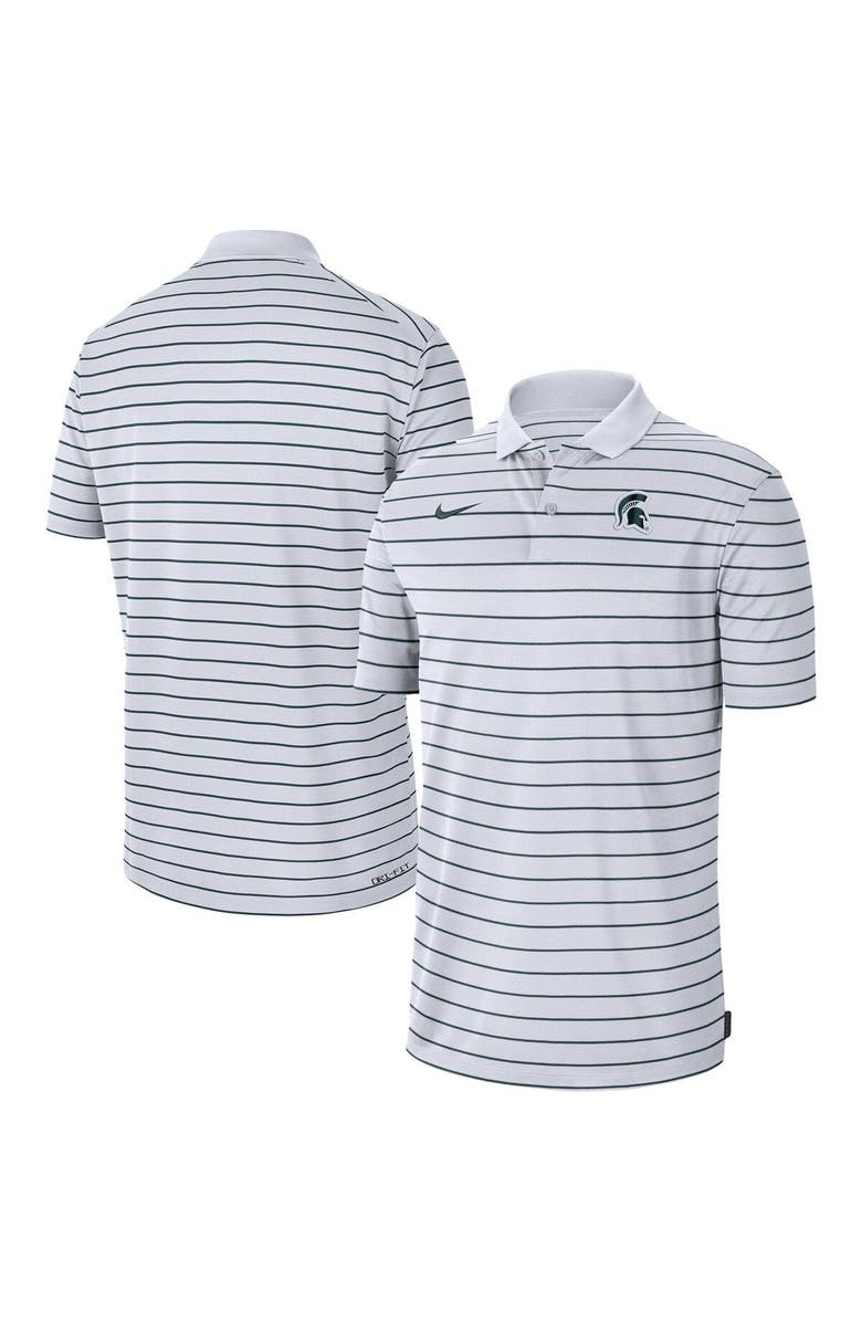 Nike Men's Nike White Michigan State Spartans Icon Victory Coaches 2023 Early Season Performance Polo, Main, color, White