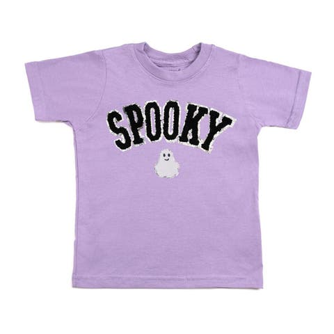 Spooky Ghost Patch Halloween Short Sleeve T-Shirt