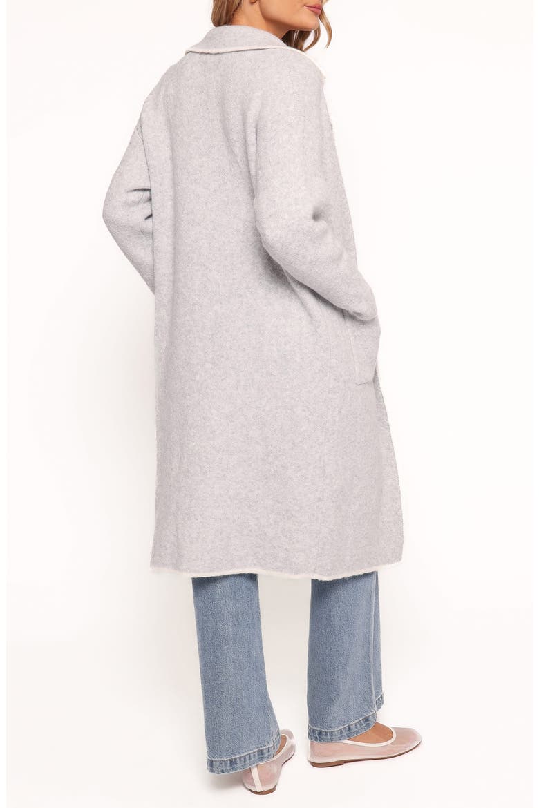Katia Contrast Trim Sweater Coat, Alternate, color, LIGHT GREY