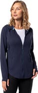 Coolibar Women's LumaLeo Zip-Up Hoodie, UPF 50+ Sun Protection