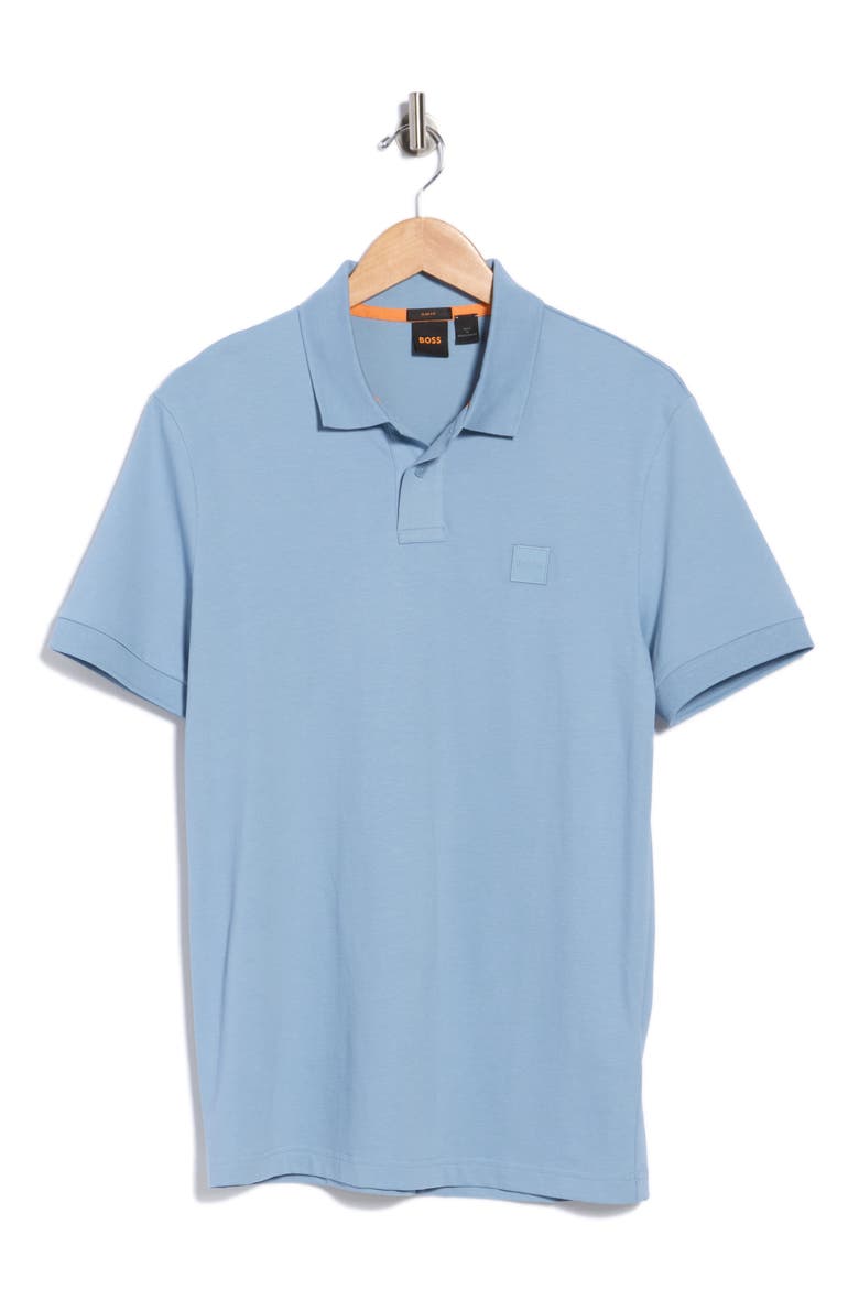 Passenger Stretch Cotton Polo, Main, color, LIGHT/ PASTEL BLUE