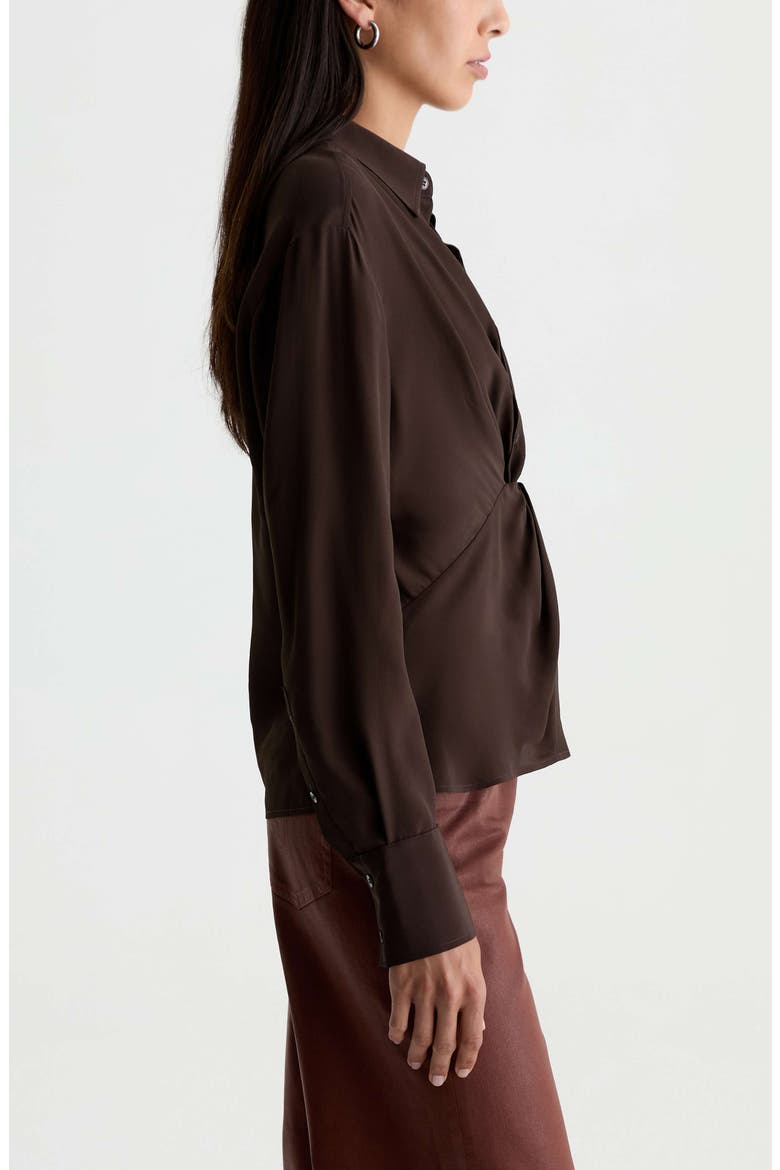 Bel Twisted Shirt, Alternate, color, BURNT UMBER