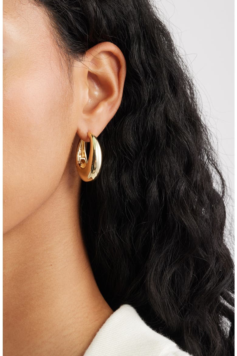 Set of 2 Huggie Hoop Earrings, Alternate, color, GOLD