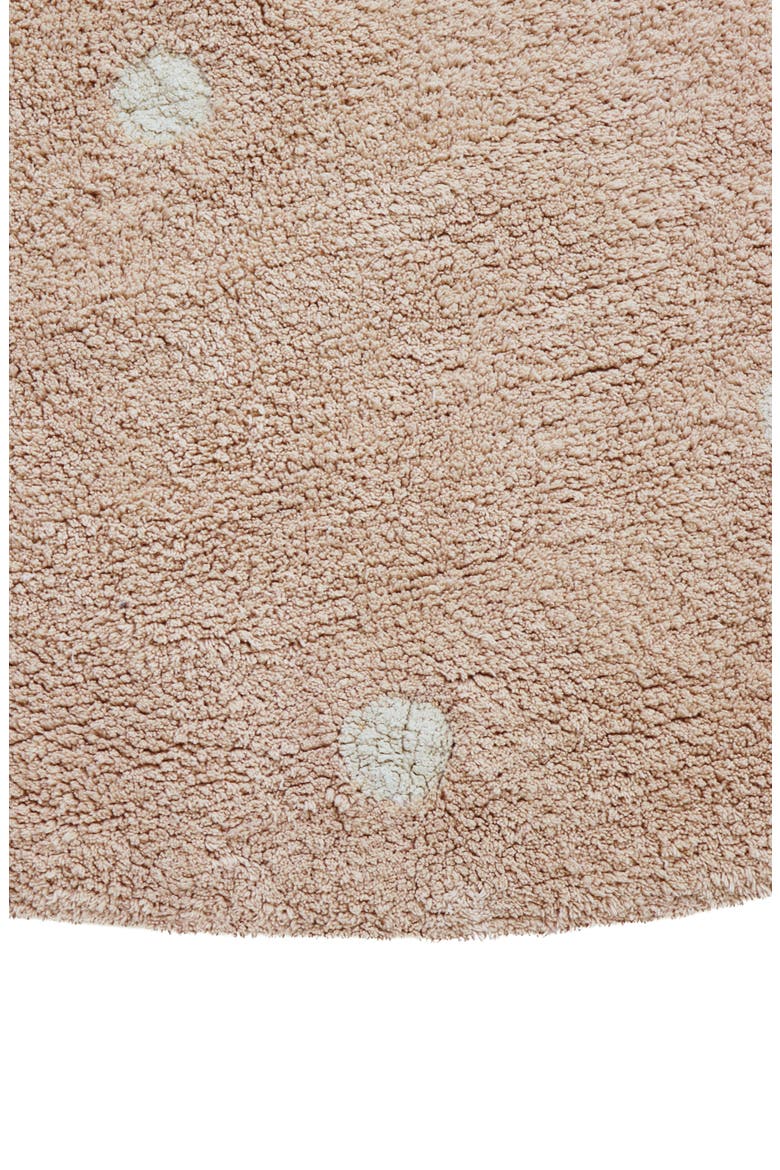 Kids' Wasahable Round Dot Play Rug, Alternate, color, ROSE NATURAL