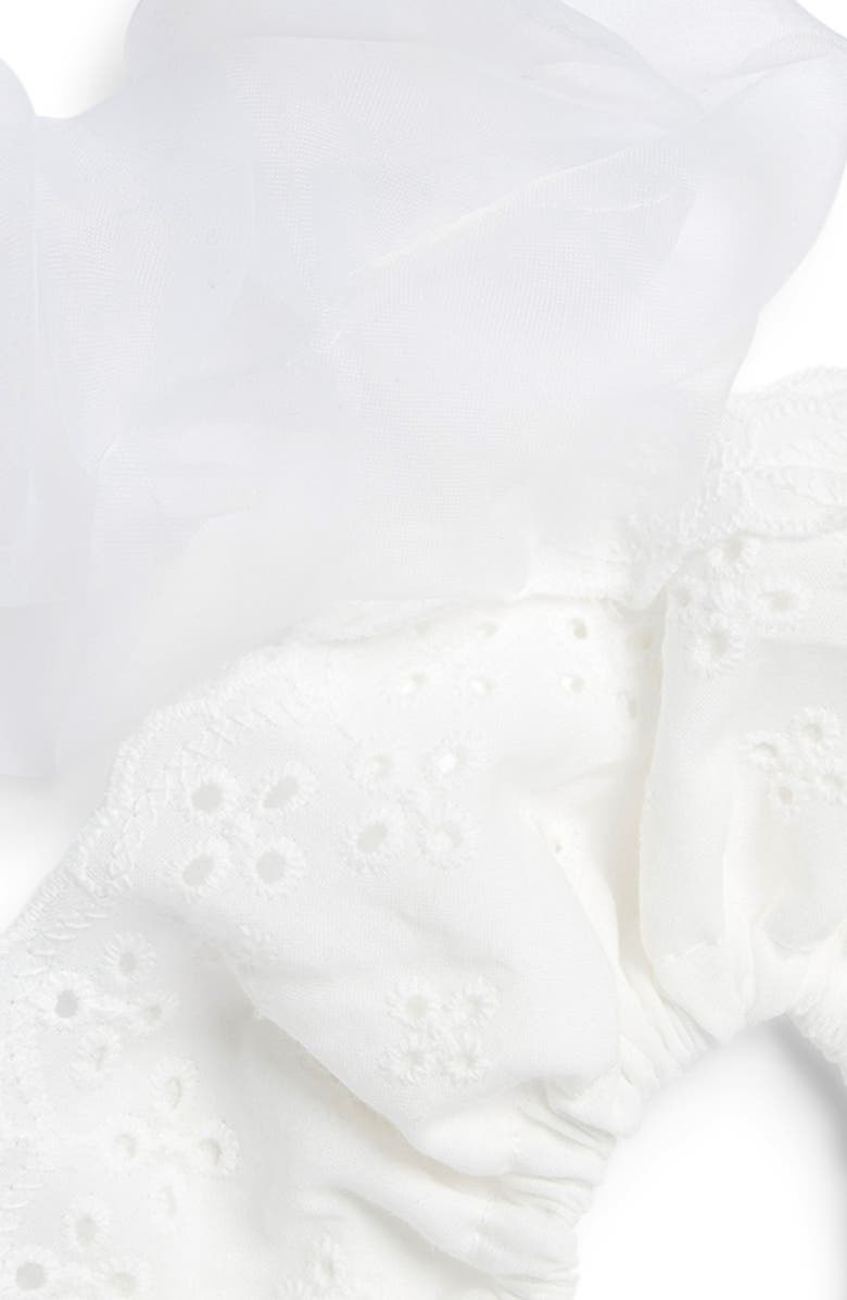Chelsea28 2-Pack Eyelet Scrunchies, Alternate, color, White