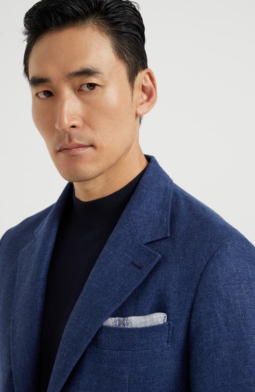 Brunello Cucinelli Single-breasted Blazer In Indigo