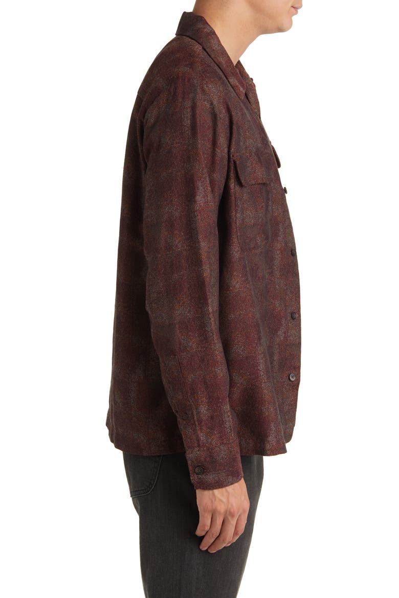 Daniel 5177 Long Sleeve Jacquard Button-Up Shirt, Alternate, color, WINE CHECK