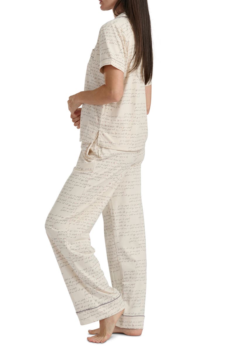 Splendid Short Sleeve Pajamas, Alternate, color, Love Letter