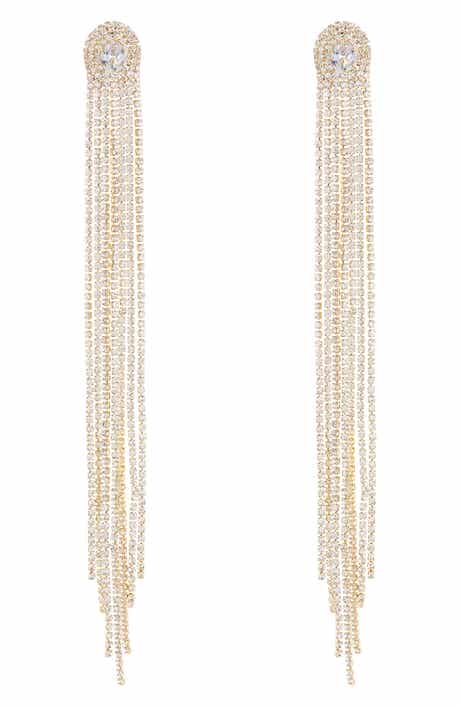 Crystal Fringe Statement Earrings