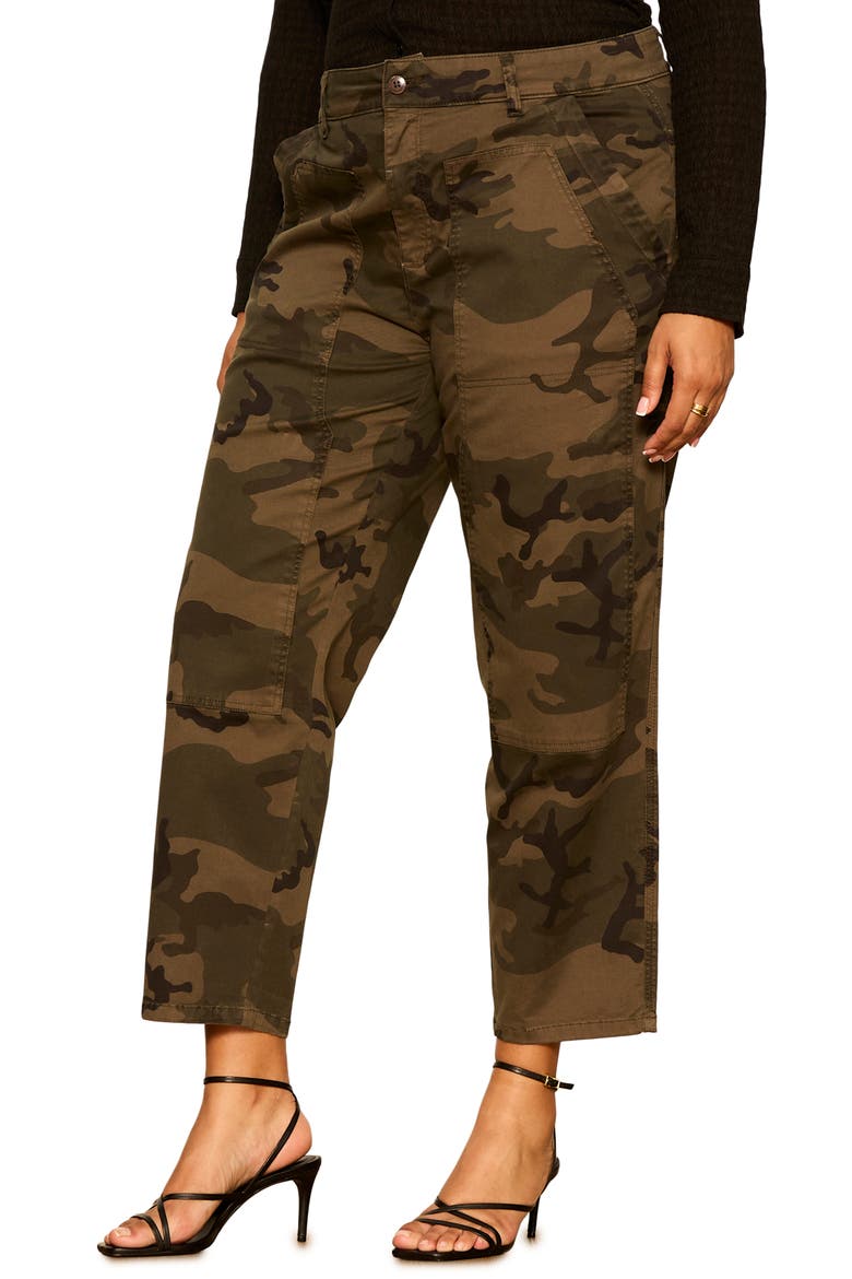 Sol Camo Print Utility Ankle Pants, Alternate, color, HIKER CAMO GREEN