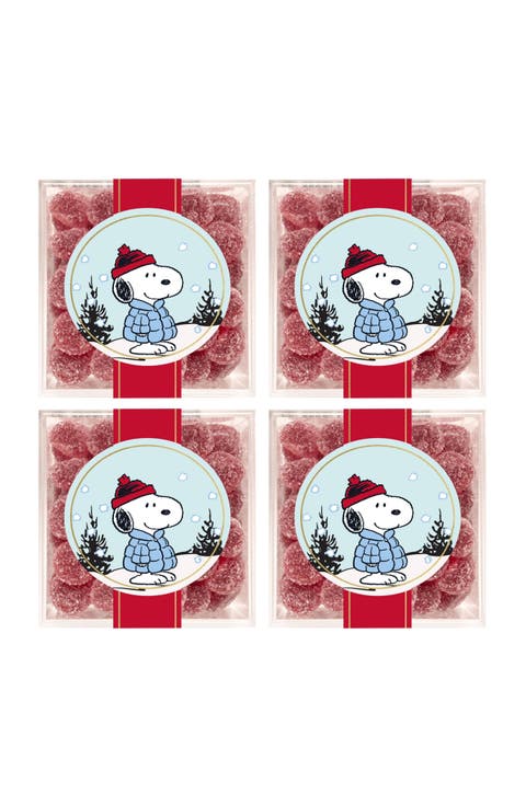 x Peanuts Sugared Cranberries Set of 4 Candy Cubes