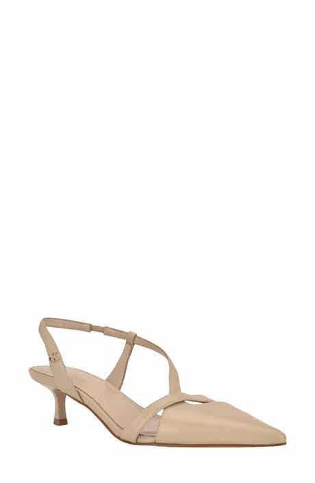 Arlanna Slingback Pointed Toe Kitten Heel Pump