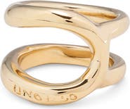 UNODE50 18K Gold-Plated Curvilinear Ring