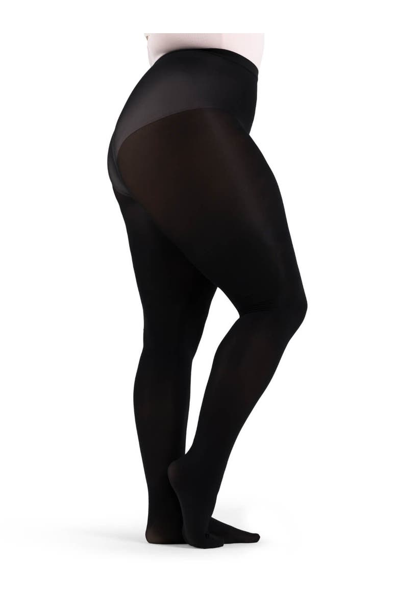 Ultra Hold Plus Size Footed Tight, Alternate, color, black