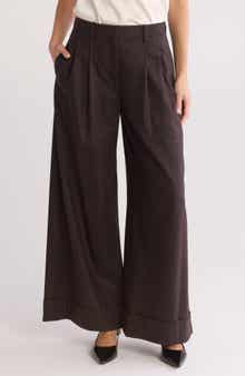 TWP Averyl High Waist Wide Leg Wool Blend Pants