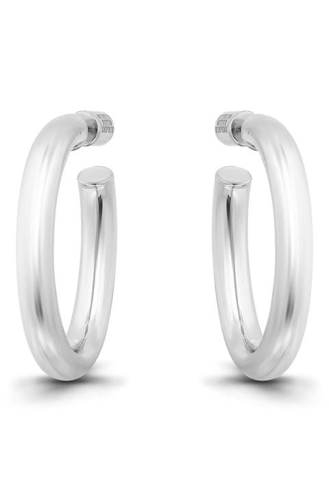 30mm Oval Hoop Earrings