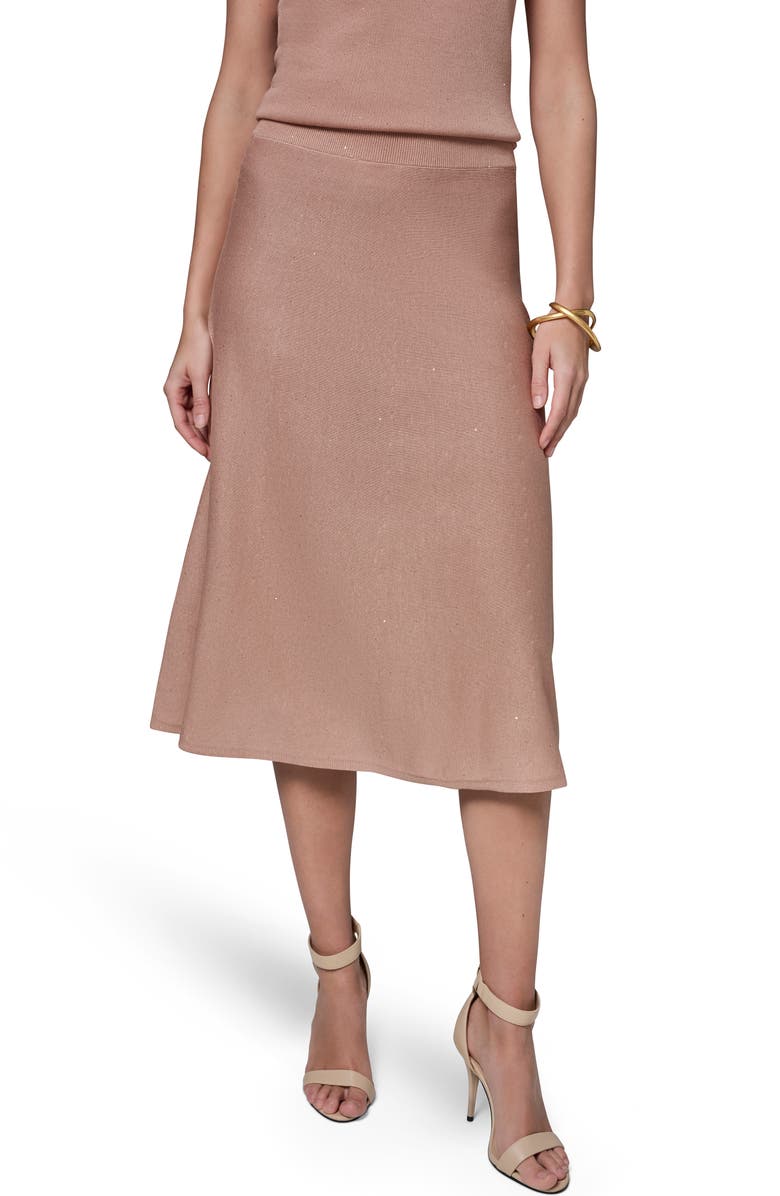 Donna Karan New York Sequin Midi Sweater Skirt, Main, color, 