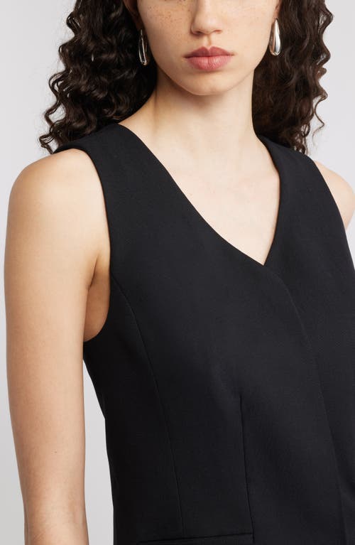 Nordstrom Long Menswear Vest In Black