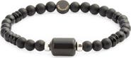 Caputo & Co. Men's Barrel Beaded Stretch Bracelet
