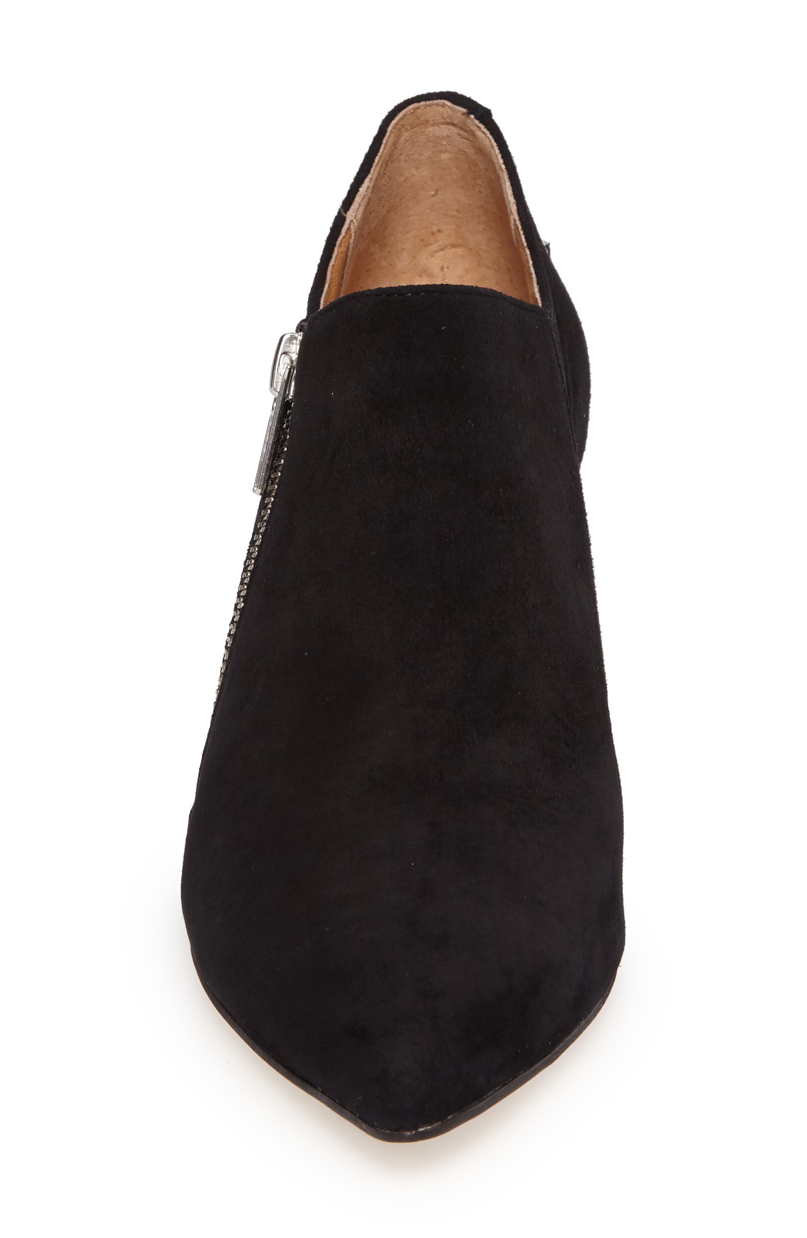 Radar Pointy Toe Bootie, Alternate, color, BLACK SUEDE