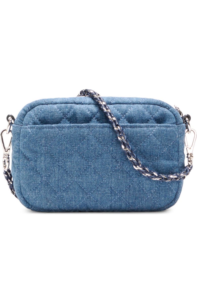 MZ Wallace Mini Crosby II Quilted Denim Crossbody Bag, Alternate, color, True Blue Denim