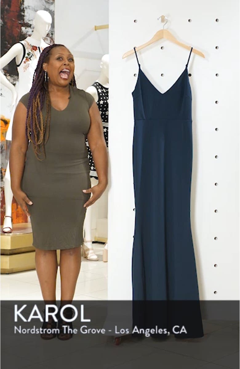 V-Neck Trumpet Gown, sales video thumbnail