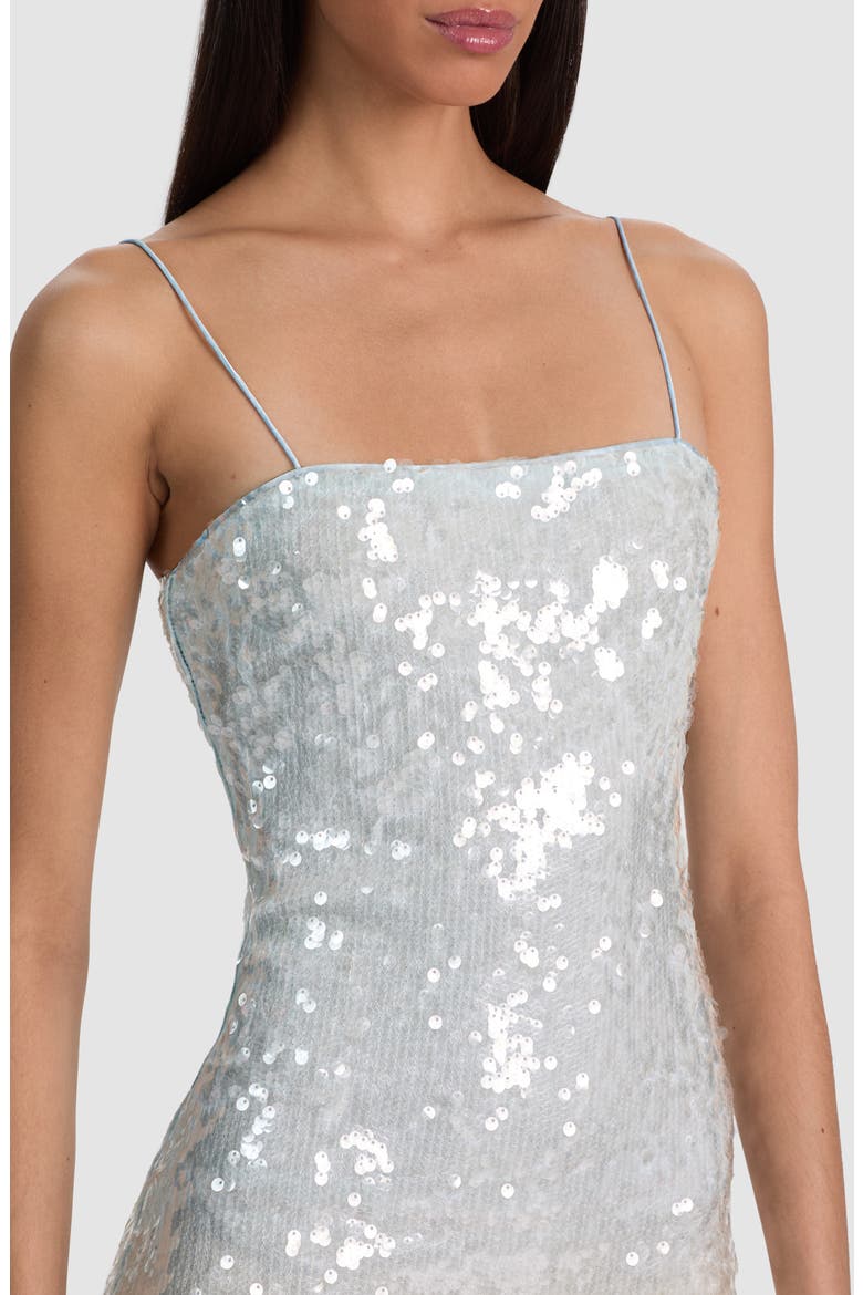 Fifi Ombré Sequin Midi Dress, Alternate, color, CLEAR SKIES