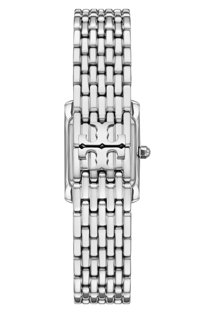 Tory Burch The Small Eleanor Bracelet Watch, 19mm x 28mm, Alternate, color, Silver
