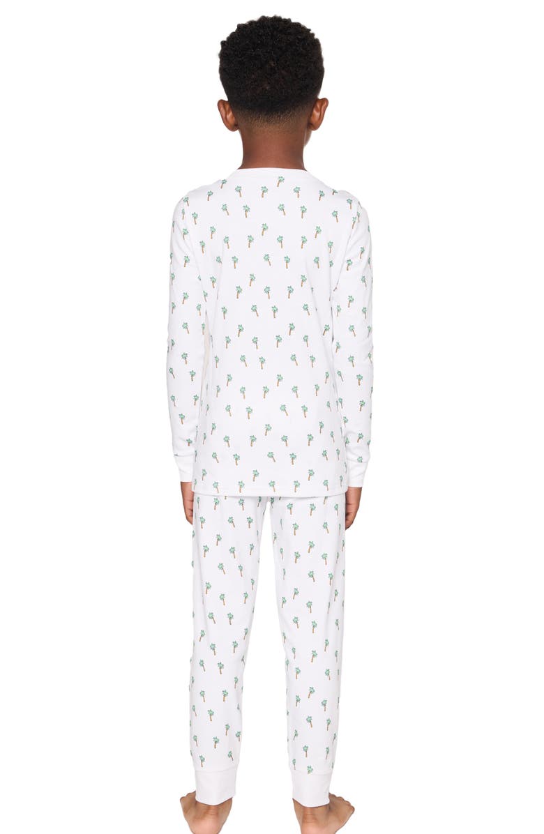 Petite Plume Kids' Print Fitted Pima Cotton Pajamas, Alternate, color,