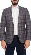 VELLAPAIS Plaid Sport Coat