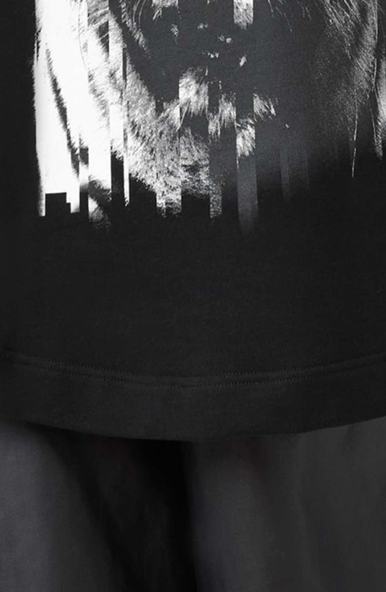 AllSaints Static Etie Logo Hoodie, Alternate, color, Black