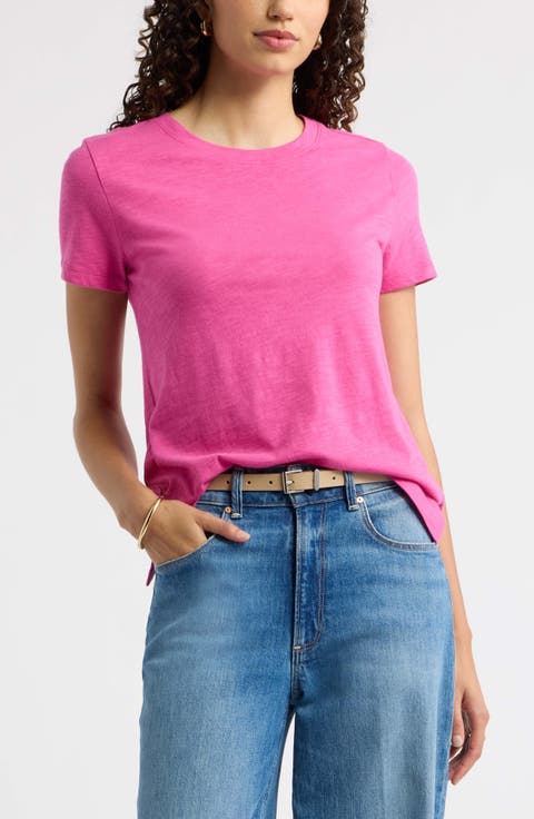 Cotton Blend Crewneck T-Shirt