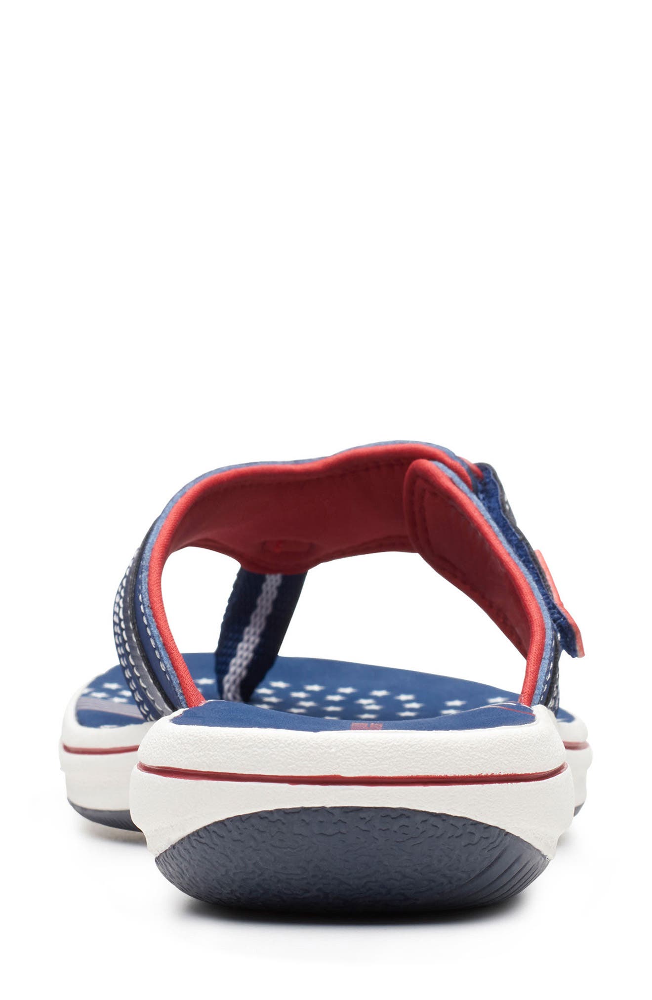 Clarks<sup>®</sup> Breeze Sea Thong Sandal, Alternate, color, Navy/Red